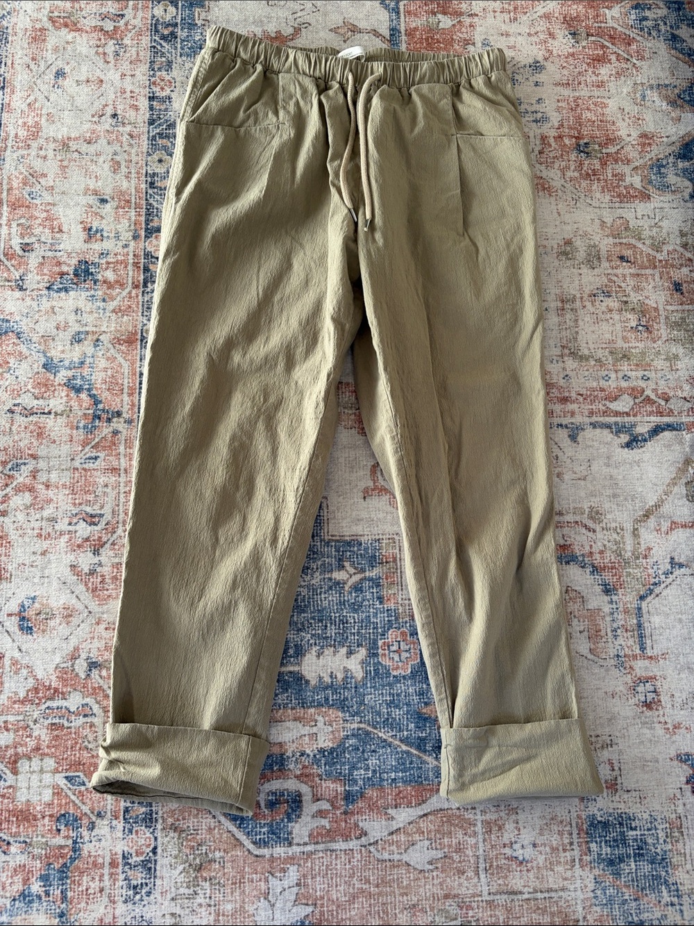Women's Drawstring Pants in Olive